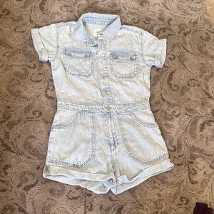Light Blue Denim  Romper